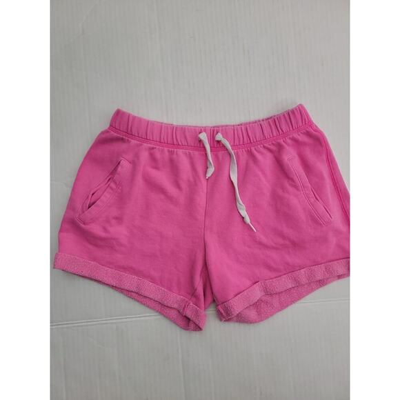 Victorias Secret Pink Sweat Shorts SZ XS Pink Drawstring Pockets Logo Y2K - Picture 3 of 7